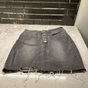 XS Pacsun Washed-Up Gray Denim Skirt